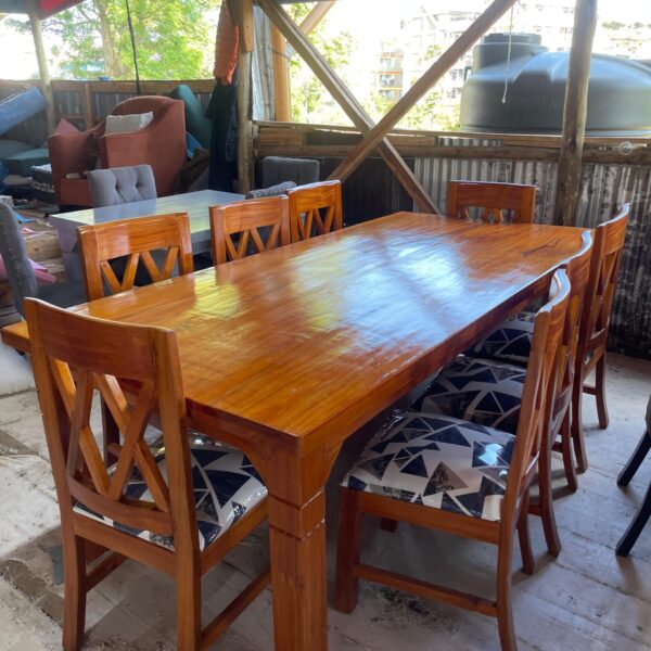 Hardwood 8 seater dining table