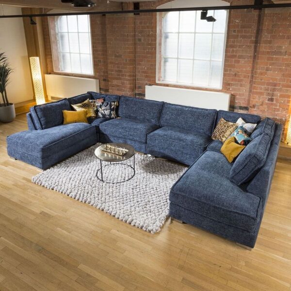 Modern sleek U-shaped sofa