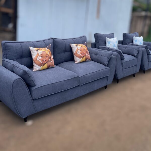 Classy dark grey 5 seater sofa