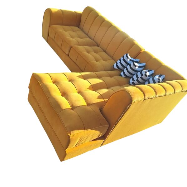 Yellow L sofa