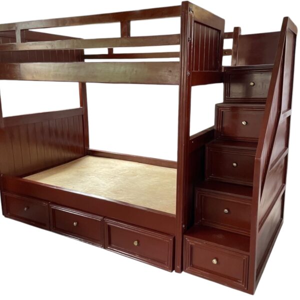 Hardwood 5 by 6 double decker bed