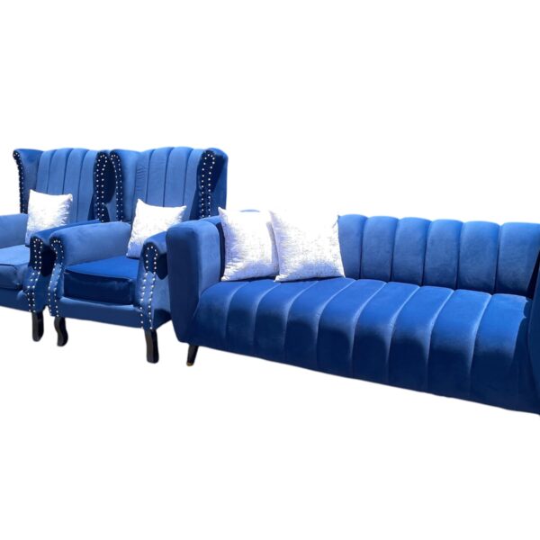 Blue 5 seater sofa