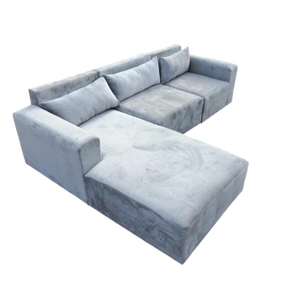Dark grey L sofa
