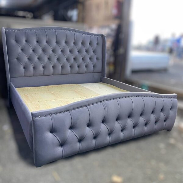 Gray 6by6 tufted bed